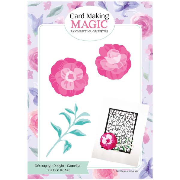 Image of Card Making Magic Die Set Camellia Set of 30 | Decoupage Delight Collection