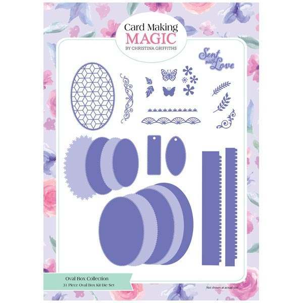Image of Card Making Magic Die Set Complete Oval Card & Box Set of 31 | Oval Box Collection