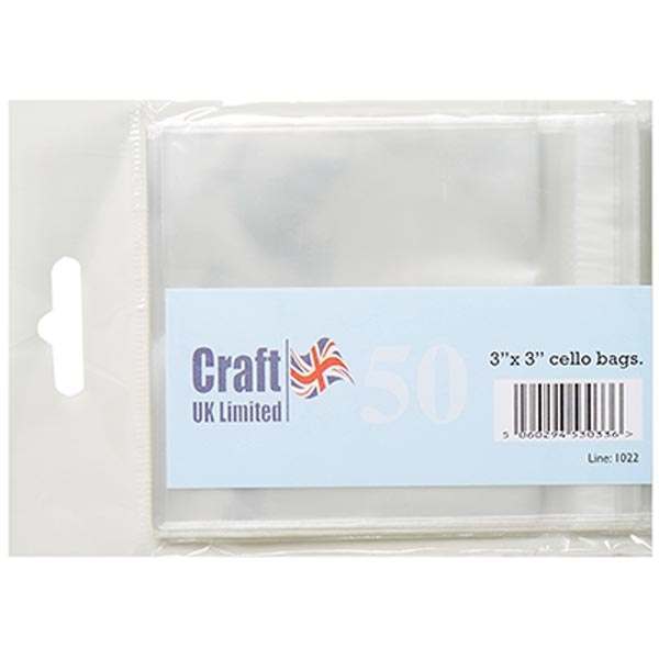 Image of Craft UK 3in x 3in Cello Bags | Pack of 50