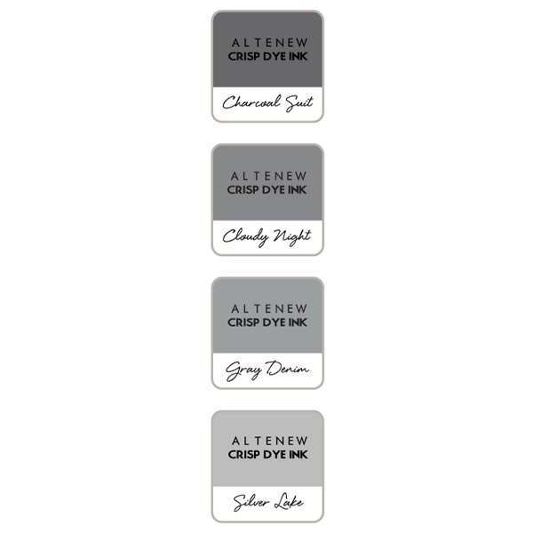 Image of Altenew Mini Cube Dye Based Ink Pad Set Gentleman's Gray | Set of 4