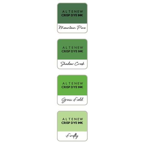 Image of Altenew Mini Cube Dye Based Ink Pad Set Green Valley | Set of 4