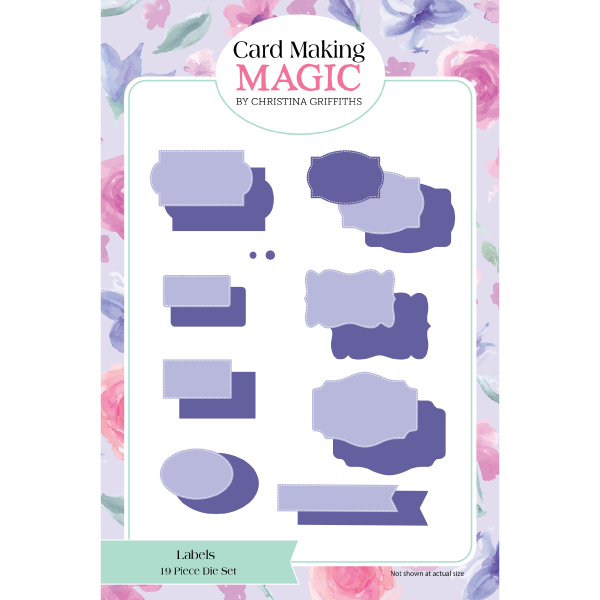 Image of Card Making Magic Die Set Labels Set of 19 | Special Words Collection