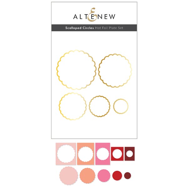 Image of Altenew Scalloped Circles Hot Foil Plate & Stitched Scalloped Circles Die Bundle