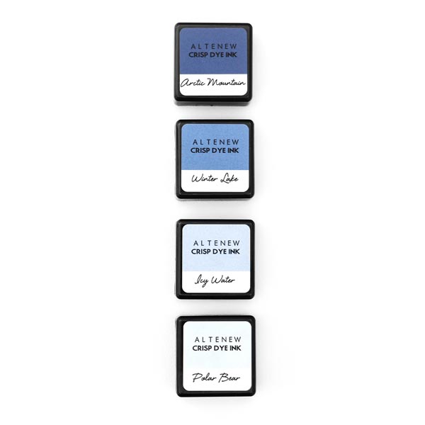 Image of Altenew Mini Cube Dye Based Ink Pad Set Northern Shore Blue | Set of 4