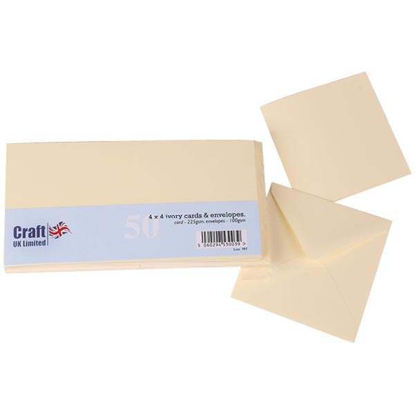 50 C6 Ivory Envelopes 100gsm For Card Making Cards 