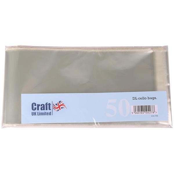 Image of Craft UK DL Cello Card Bags | Pack of 50