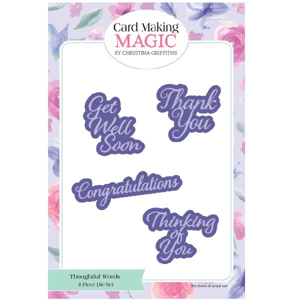 Image of Card Making Magic Die Set Thoughtful Words Set of 8 | Special Words Collection