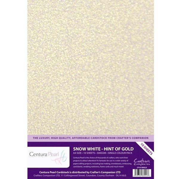 Centura Pearl Card Pack Snow White With Hint of Gold 50 Sheets 