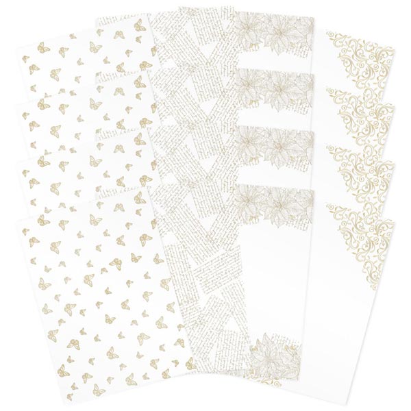Crafting with Hunkydory Christmas Snowfall Acetate 220 micron Pack of 4 Sheets 