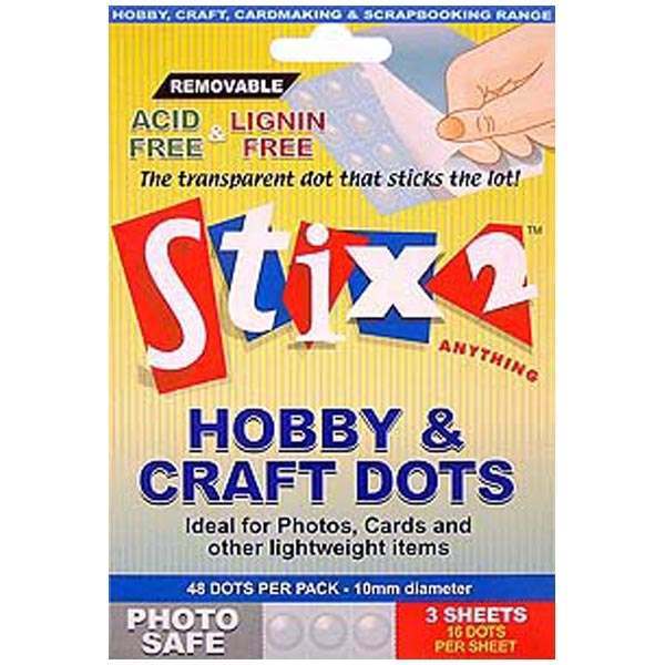 Stix2 3D PERMANENT Glue Dots on a Roll 100 x 10mm x 3mm 