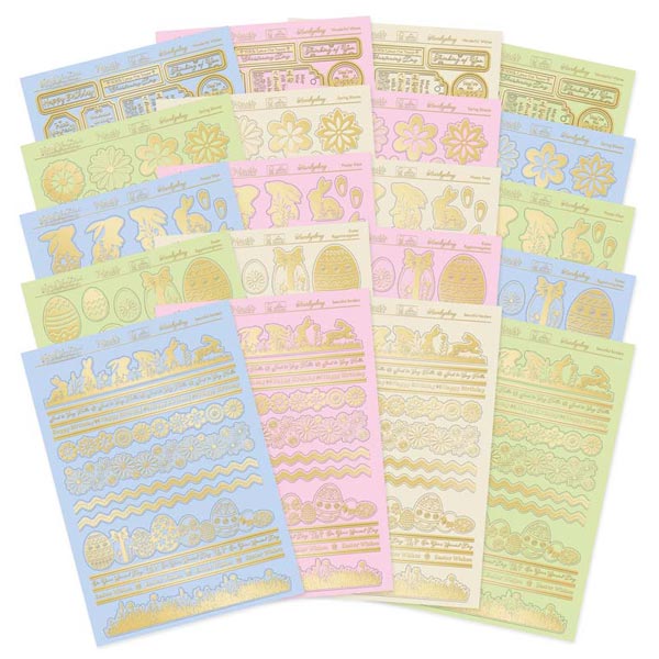 Image of Hunkydory A4 Foiled Topper Collection Spring Sensation 350gsm | 20 Sheets