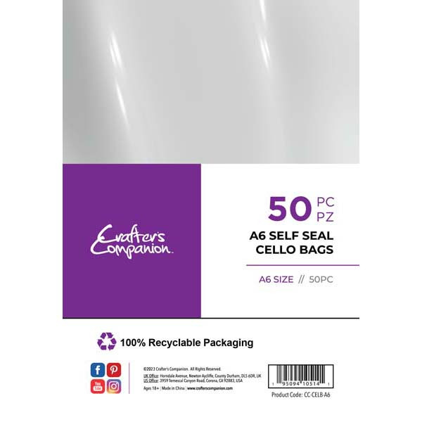 Image of Crafter's Companion A6 Cello Bags | Pack of 50