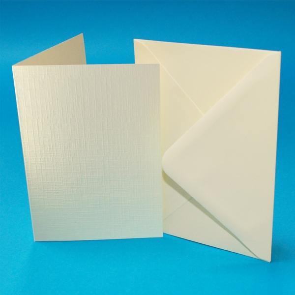 Craft UK 6in x 6in Card Blanks & Envelopes Ivory50 pack 