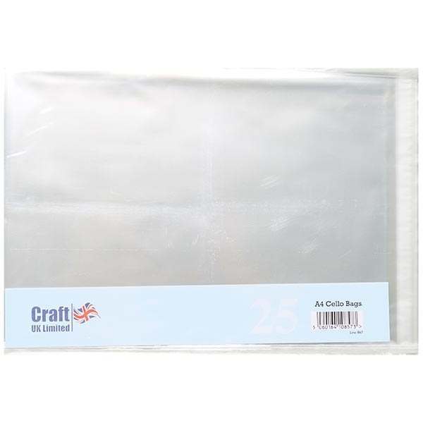 Image of Craft UK A4 Cello Card Bags | Pack of 25