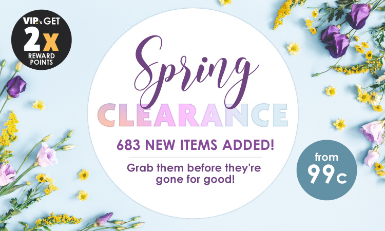 Spring Clearance - bag a bargain before they're gone for good!